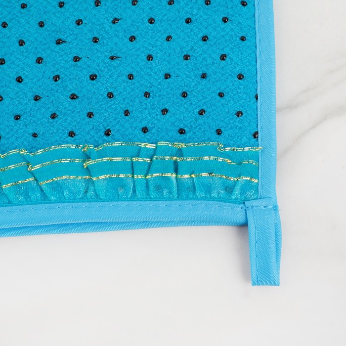 Мочалка-варежка массажная 21х12,5 см "Конфетти", хлопок, цвет МИКС