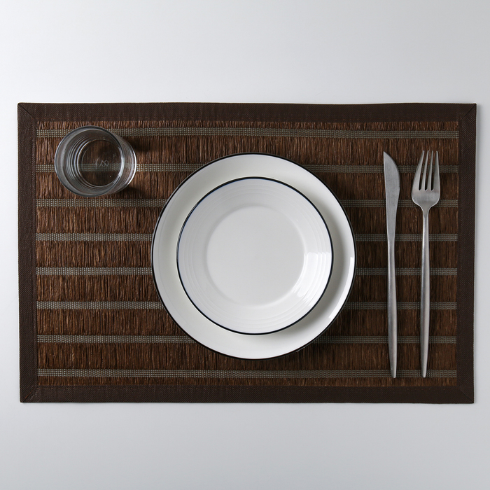 Салфетка кухонная "Полосы" 45х30 см, цвет коричневый