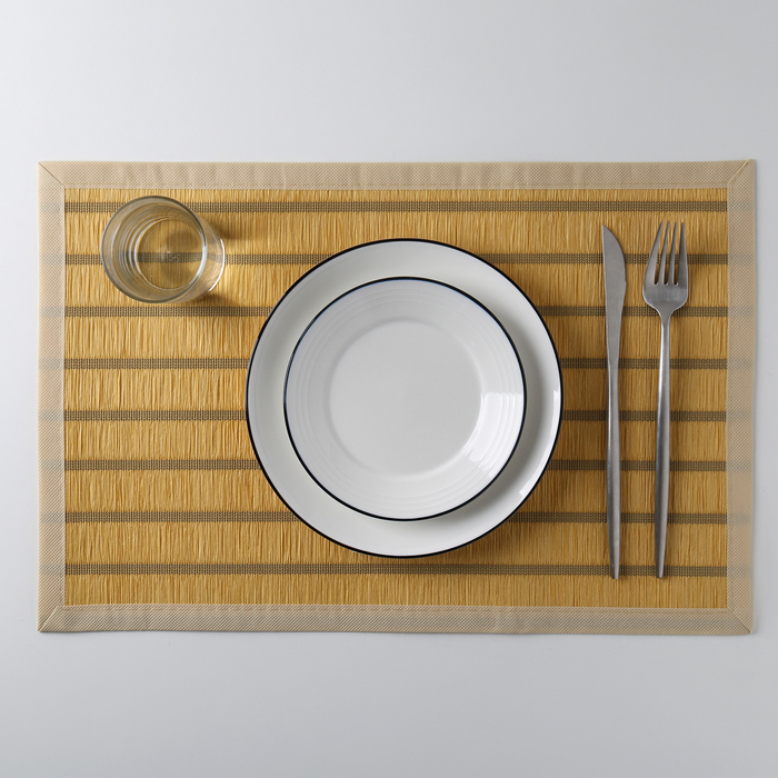 Салфетка кухонная "Полосы" 45х30 см, цвет желтый