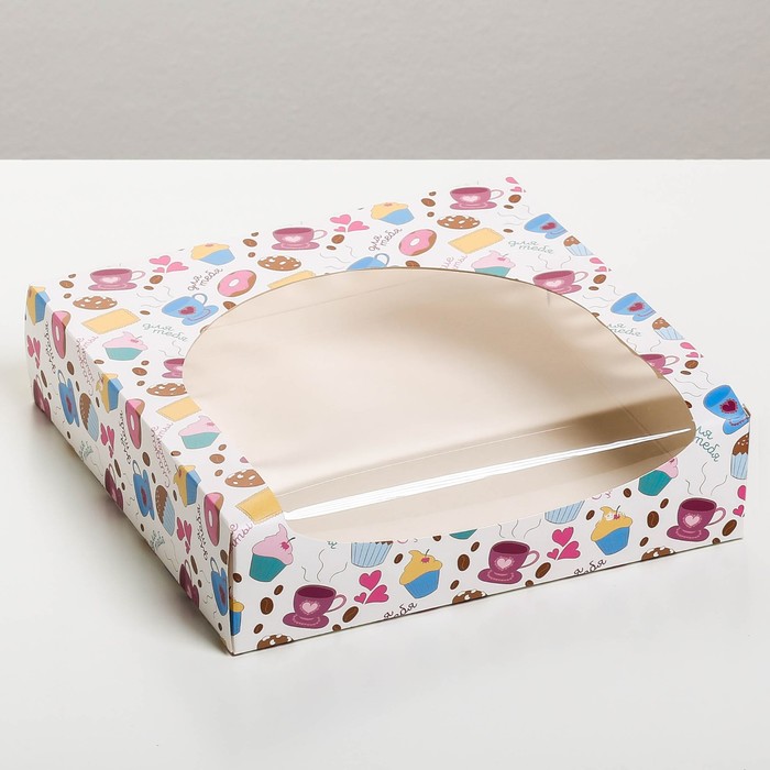 Коробочка для пончиков «Сладкие моменты для тебя», 20 х 20 х 5 см