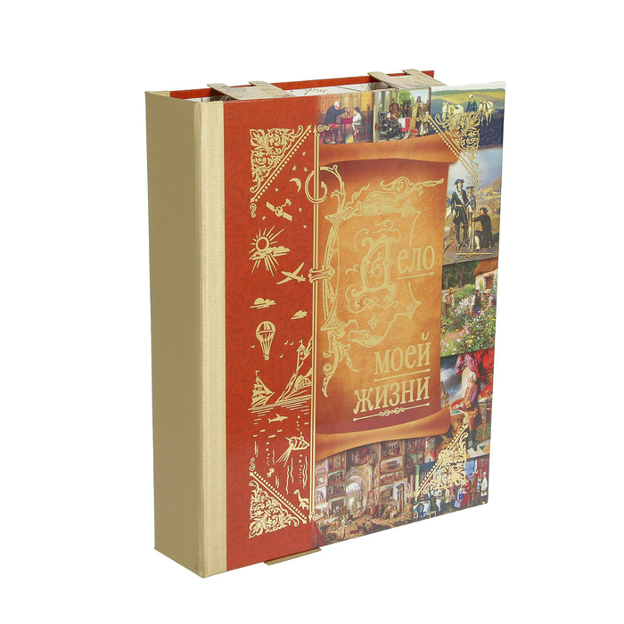 Подарочная книга-альбом на 80 фото "Дело моей жизни" картон 40 листов 5х31х6,5 см