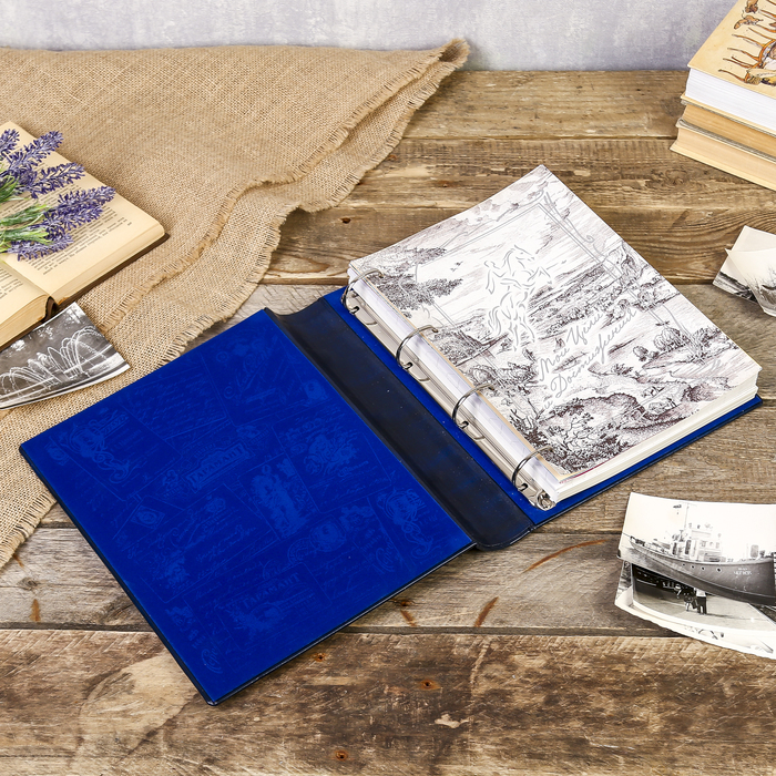 Подарочная книга-альбом на 80 фото "Мои цели и достижения" эко/кожа 40 листов 26,5х31х6,5 см