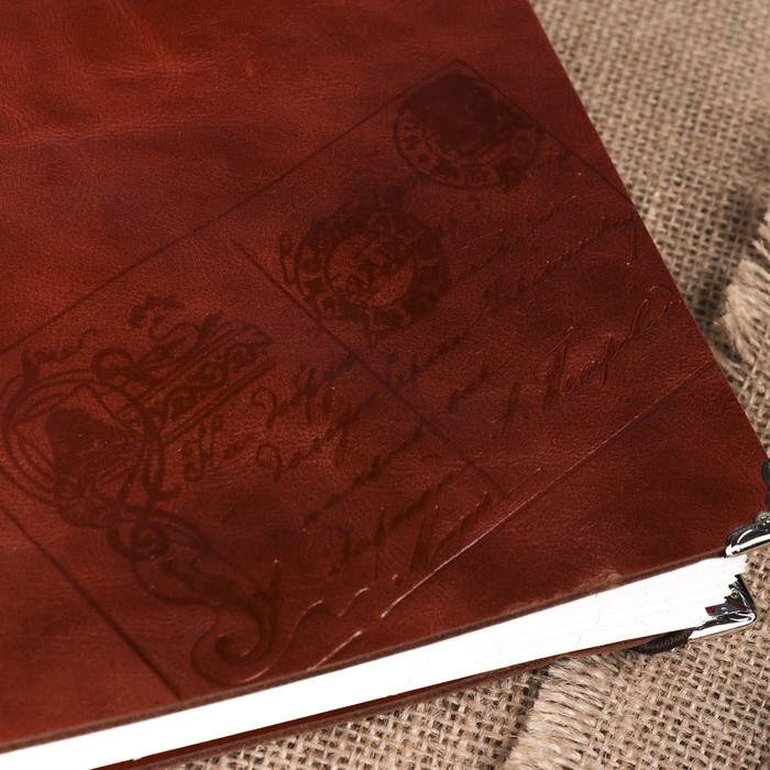 Фотоальбом большой мягкий А4 кожа св-корич.