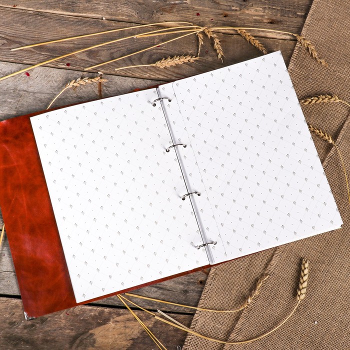 Фотоальбом большой мягкий А4 кожа св-корич.