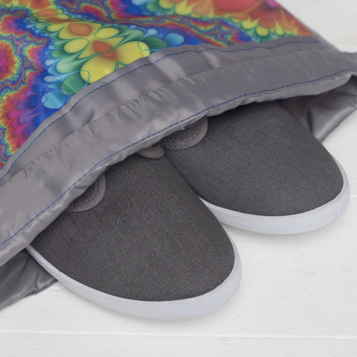 Мешок под обувь №6, 37*0,1*42, 1 отд на шнурке, н/карман, ЦВЕТНЫЕ РАЗВОДЫ микс