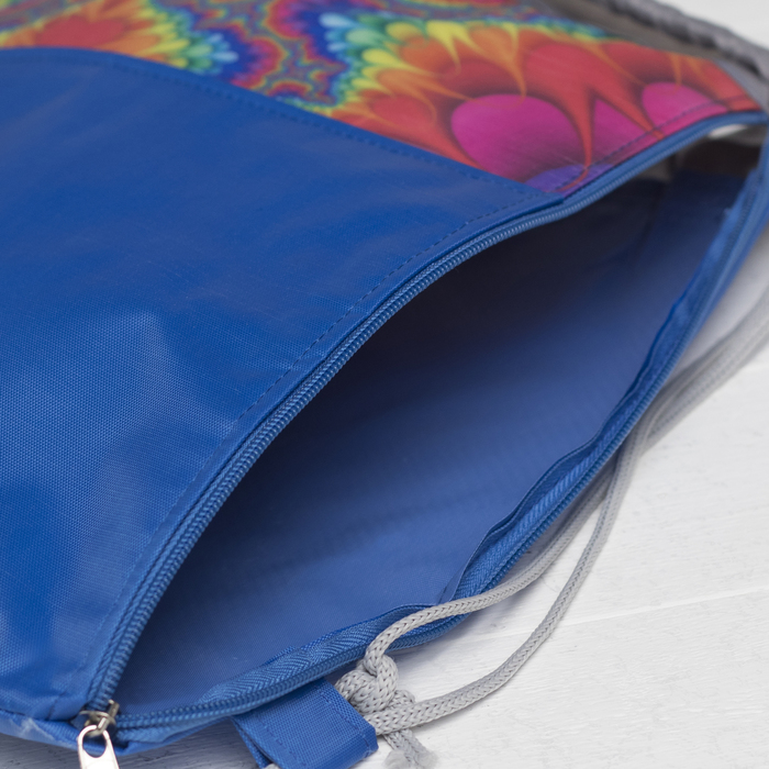 Мешок под обувь №6, 37*0,1*42, 1 отд на шнурке, н/карман, ЦВЕТНЫЕ РАЗВОДЫ микс