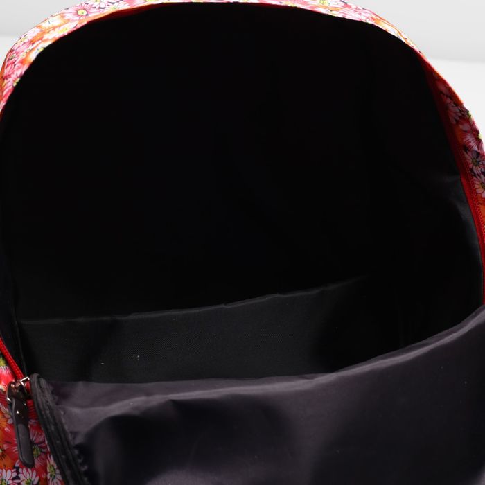 Рюкзак молодёжный на молнии, 1 отдел, 3 наружных кармана, цвет красный