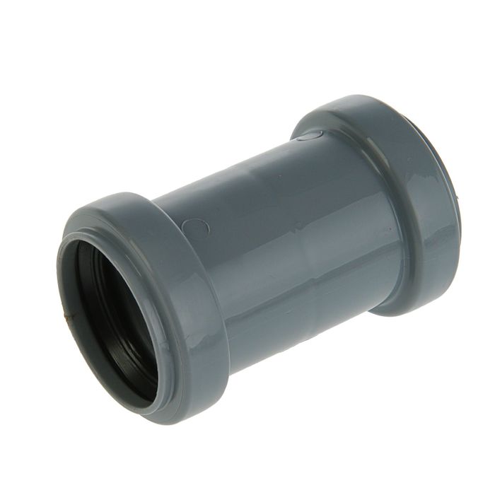 Муфта канализационная "Политэк", 40 мм , двухраструбная