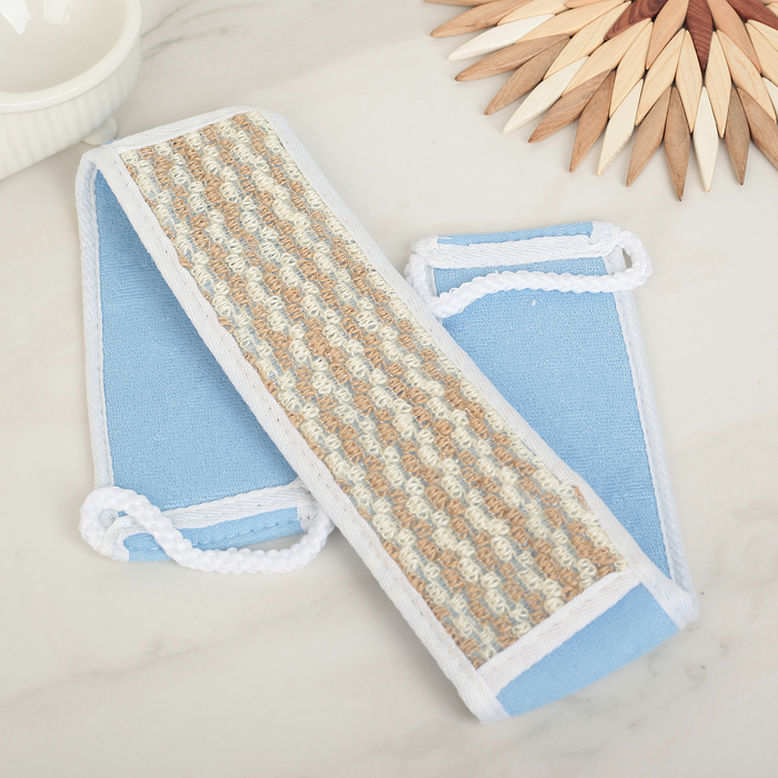 Мочалка-лента массажная 68х8 см, сизаль МИКС