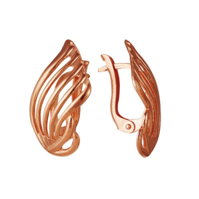 Серьги "Бриз", позолота