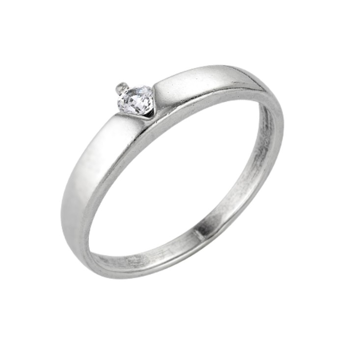 Кольцо "Классическое", посеребрение с оксидированием, 16 размер