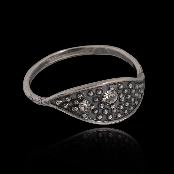 Кольцо "Око", посеребрение с оксидированием, 18.5 размер