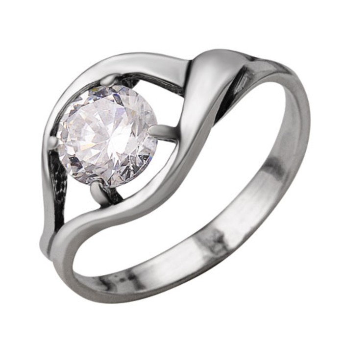 Кольцо "Силена", посеребрение с оксидированием, 18 размер