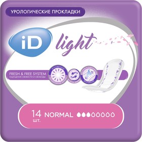Урологические прокладки iD Light Normal, 14 шт. Ош
