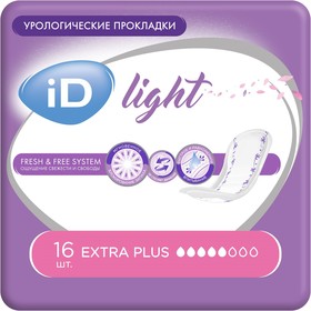 Урологические прокладки iD Light Extra Plus, 16 шт. Ош
