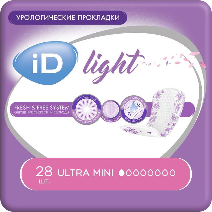 цена Урологические прокладки iD Ultra mini, 28 шт.