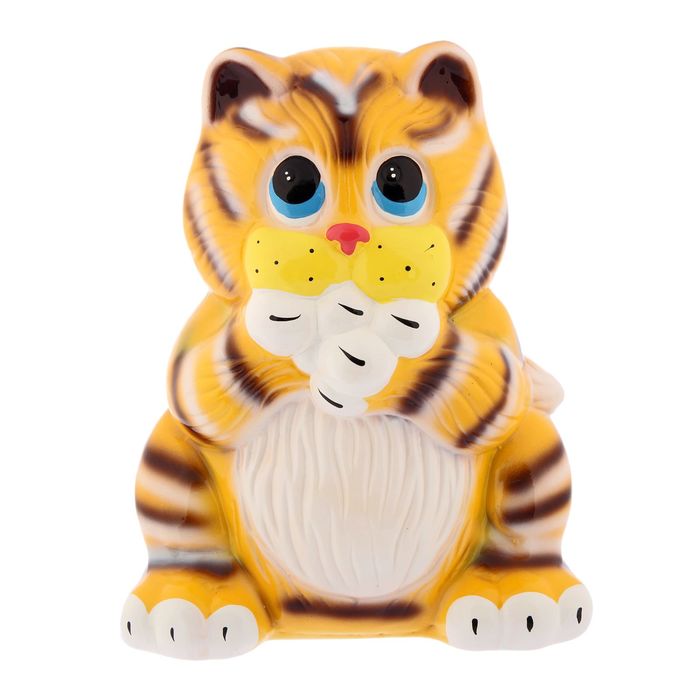 Копилка "Кот Фантик" глянец, жёлтый