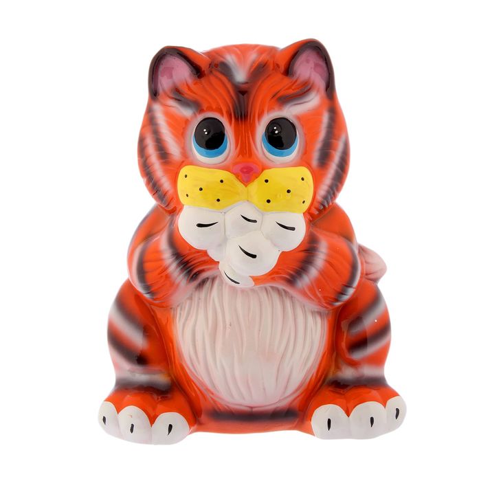 Копилка "Кот Фантик" глянец, оранжево-чёрный