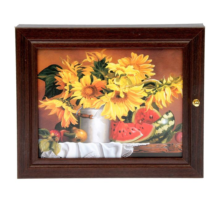Ключница "Подсолнухи" венге 26х31 см
