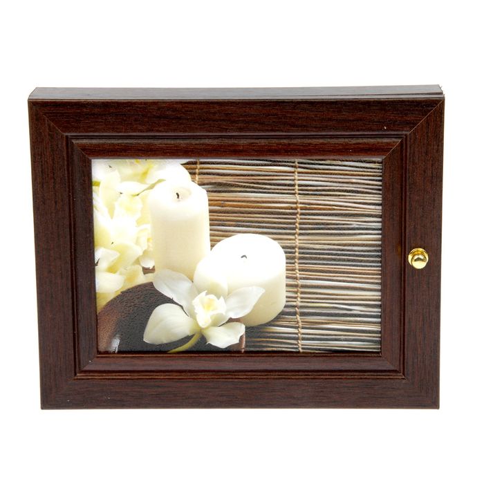 Ключница "Свечи" венге 19х24 см