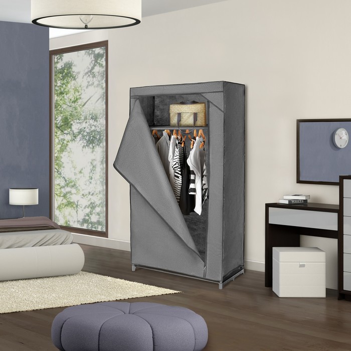 Шкаф для одежды 75х46х160 см, цвет серый