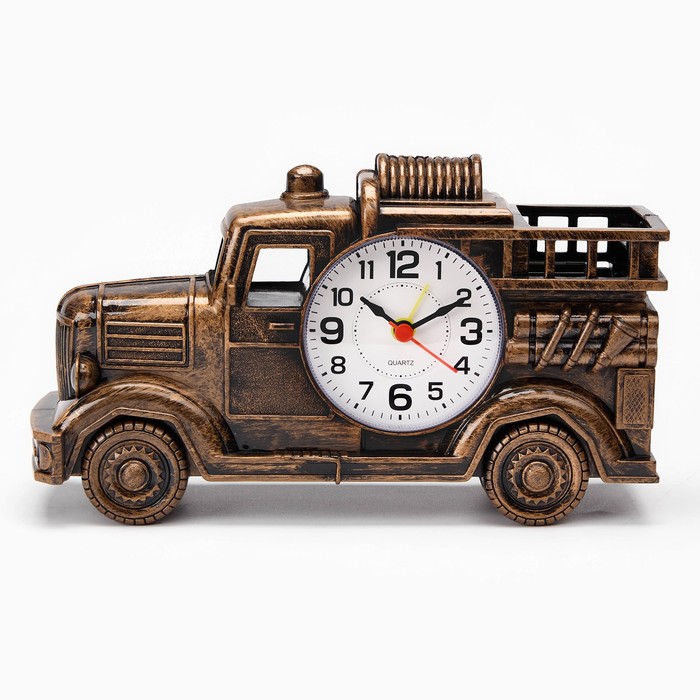 Часы - будильник настольные Грузовичок, дискретный ход, циферблат d-5 см, 11 х 20 см, АА будильник грузовичок дискретный ход d 5 см 11 х 20 см