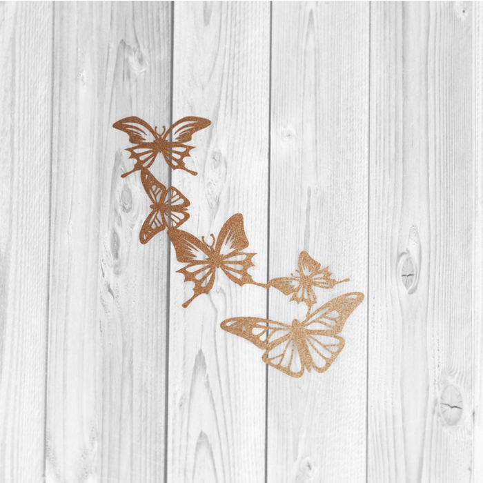 Чипборд бумажный "Бабочки. Танец" [2] медный, 13х6 см