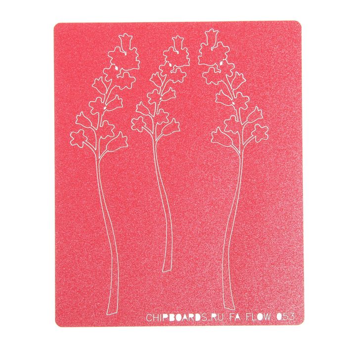 Чипборд бумажный "Луговые травы" [13] красный, 11х2,5 см и 9х2,2 см