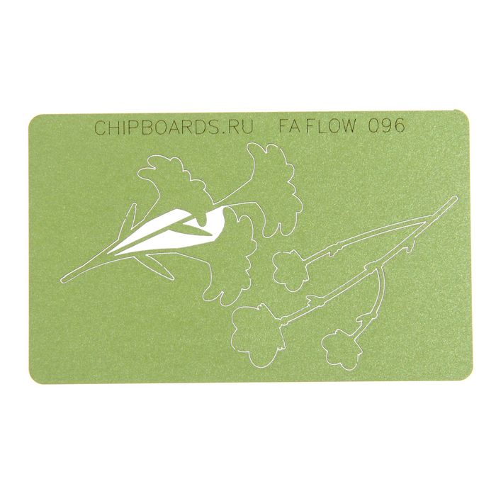 Чипборд бумажный "Цветочки" [11] оливковый, по 2,5х5 см