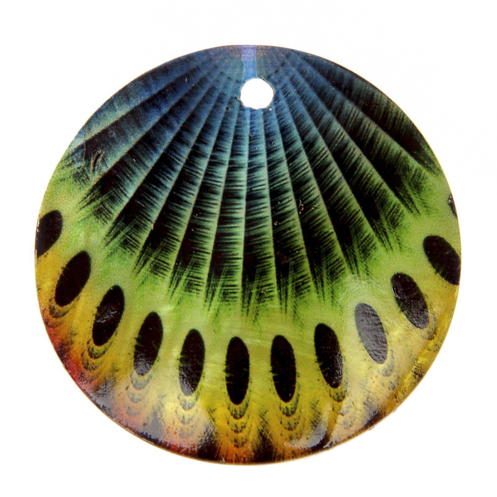 Декор для творчества круг "Павлиньи узоры" d=6 см (60-13)