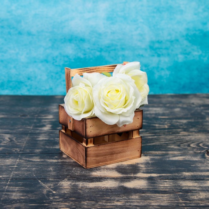 Кашпо флористическое, обожженное, со складной ручкой, 11х12х9см