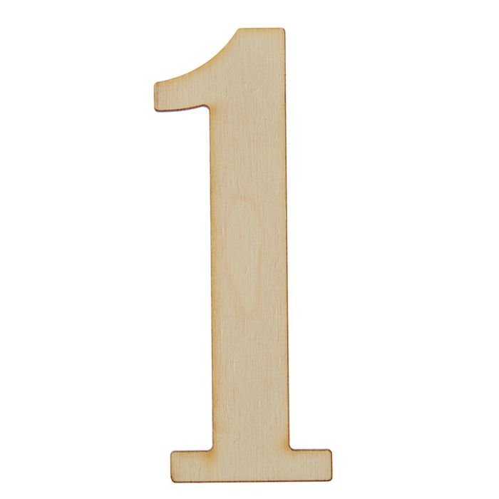 Заготовка для творчества цифра 1, высота 10 см