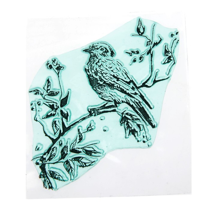 Штамп "Птичка на ветке" 7,7х6,2 см (STAMP630)