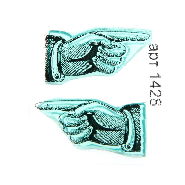 Набор штампов "Указующий перст " 2шт., по 1,3х2,6 см (STAMP1428)