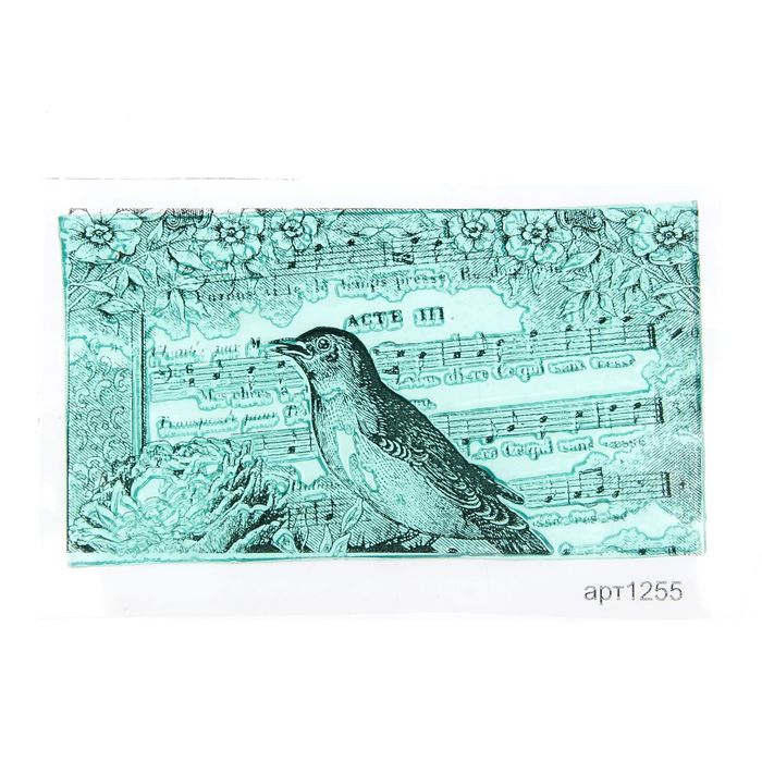 Штамп фоновый "Ноты и птичка" 10х5,5 см (STAMP1255)