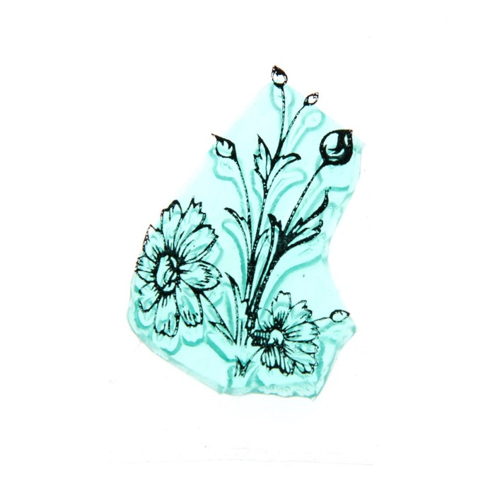 Штамп "Цветы" 3,1х2,1 см (STAMP372)