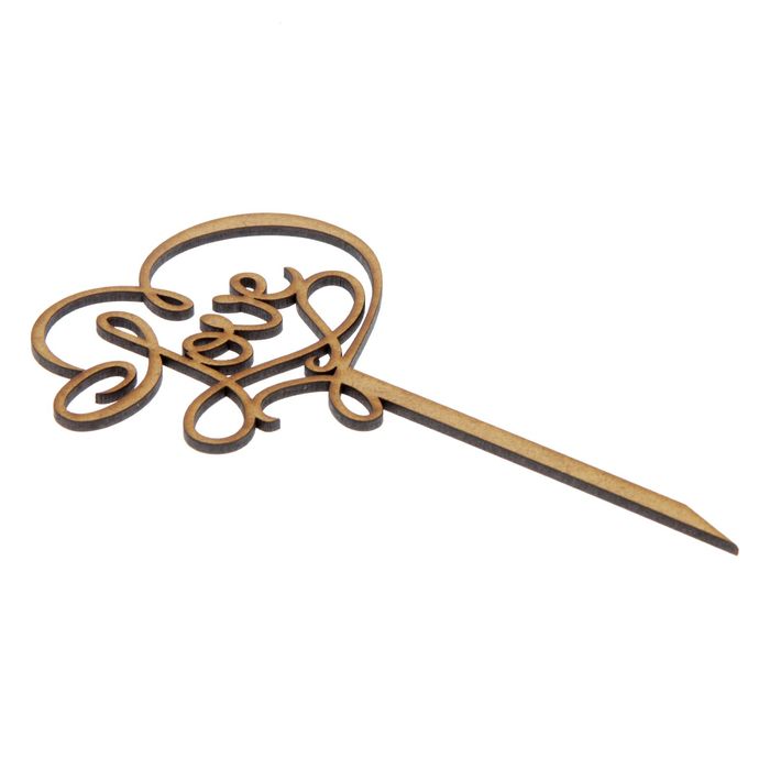 Топпер "LOVE" из МДФ, 10х17,5 см