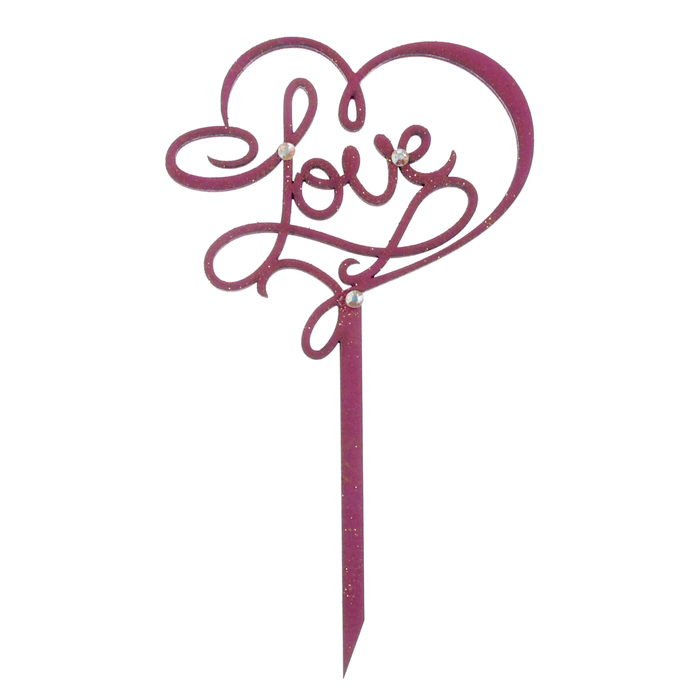 Топпер LOVE 10х17,5 см, фуксия