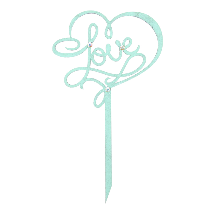 Топпер LOVE 10х17,5 см, мятный