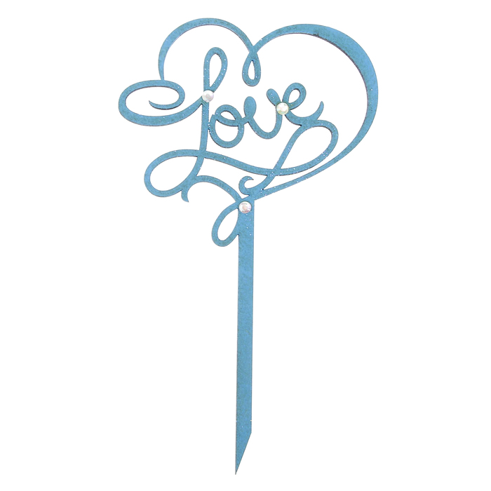 Топпер LOVE 10х17,5 см, синий