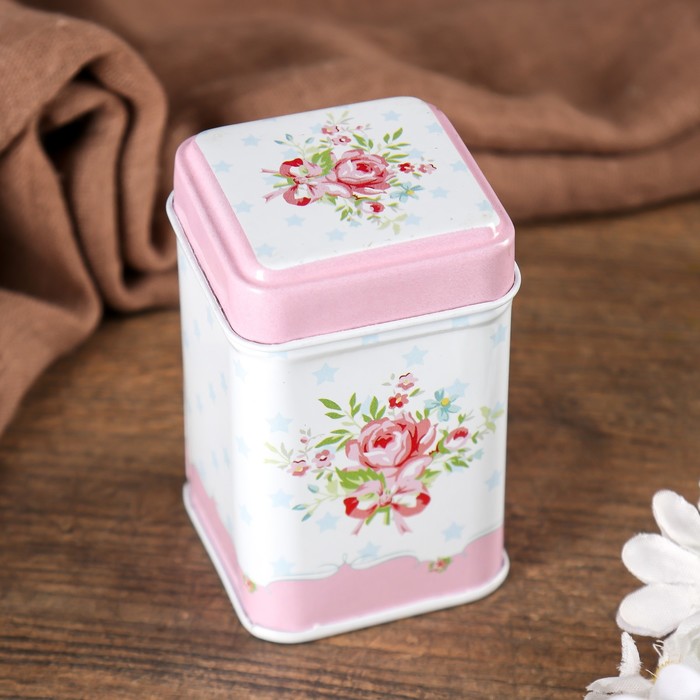 Шкатулка металл "Цветочный прованс" МИКС 7х4,5х4,5 см