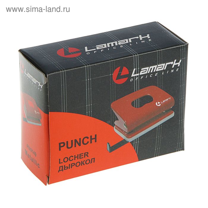 

Дырокол до 20 листов, Lamark Metallic, с линейкой, светло-зелёный