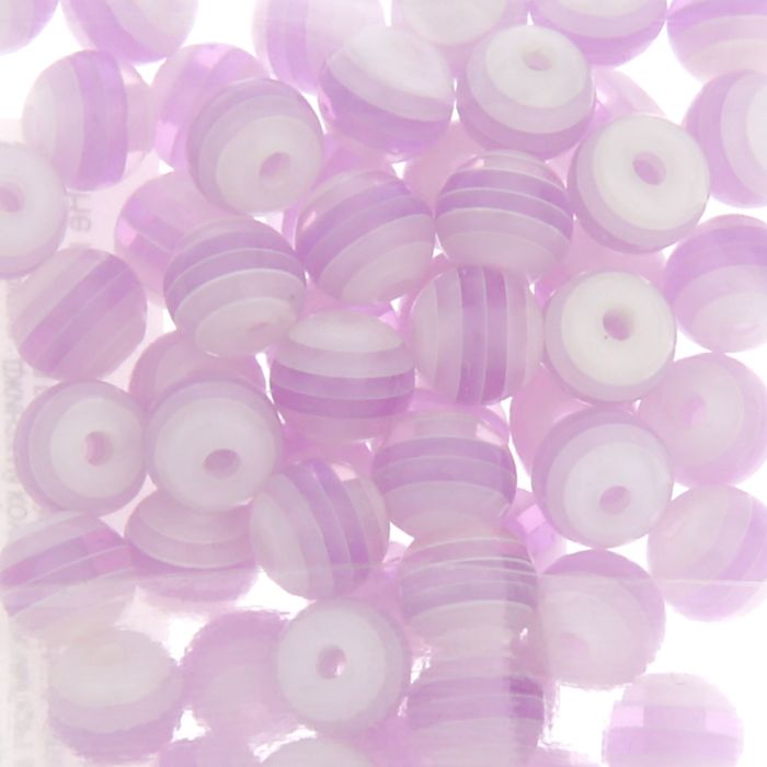Бусины "Zlatka" акрил STR-06 6мм набор 100±5шт (02 сиреневый)