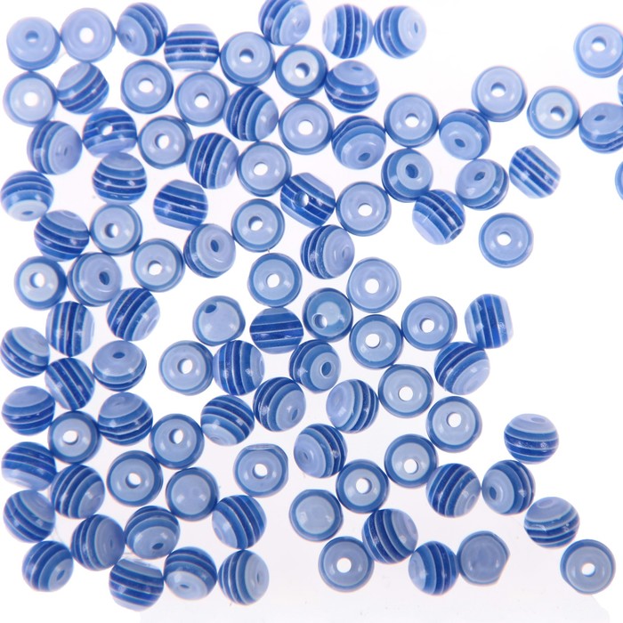 Бусины "Zlatka" акрил STR-06 6мм набор 100±5шт (16 сине-голубой)