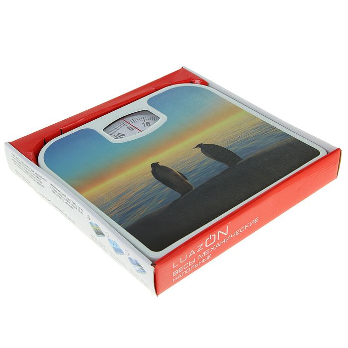 Весы напольные LuazON LVM-1310, напольные, механические, до 130 кг, "Пингвины"