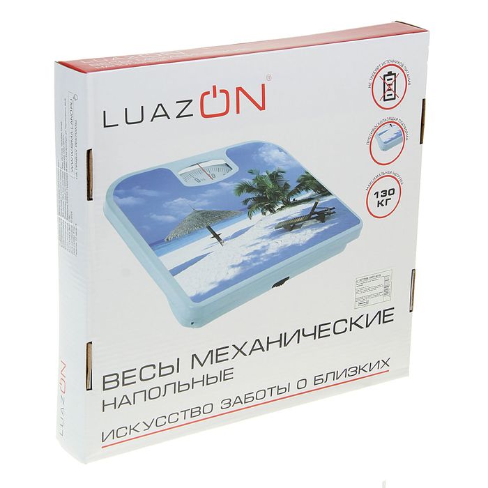 Весы напольные LuazON LVM-1310, напольные, механические, до 130 кг, "Пингвины"