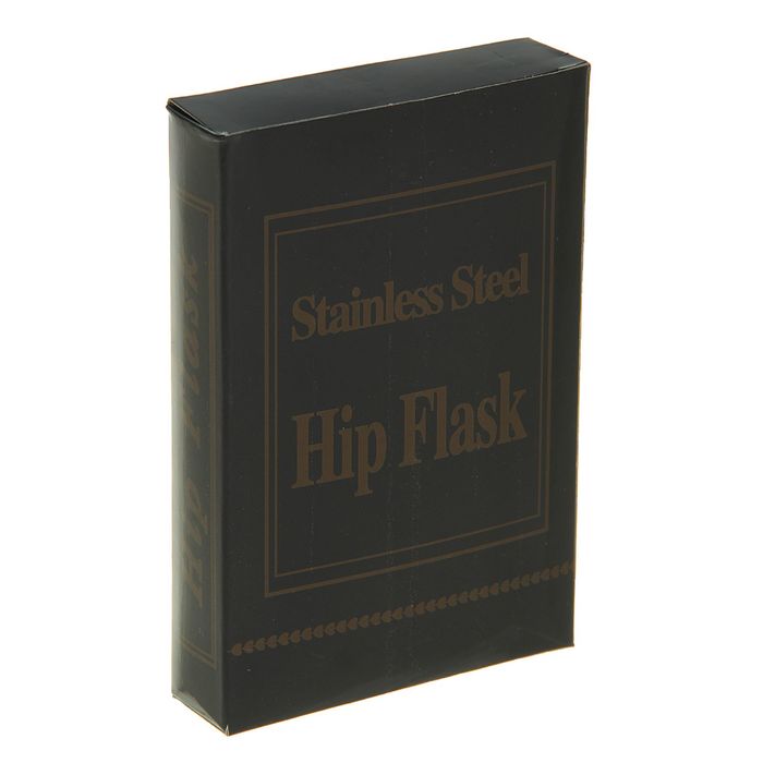 Фляжка 240 мл, рисунок Олень, кожзам, коричневая, 9.5х14 см