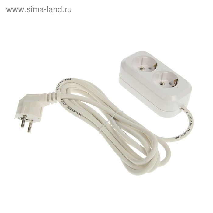 Удлинитель UNIVersal Е-302 2 розетки 3 м ПВС 3х1 с зк 464₽