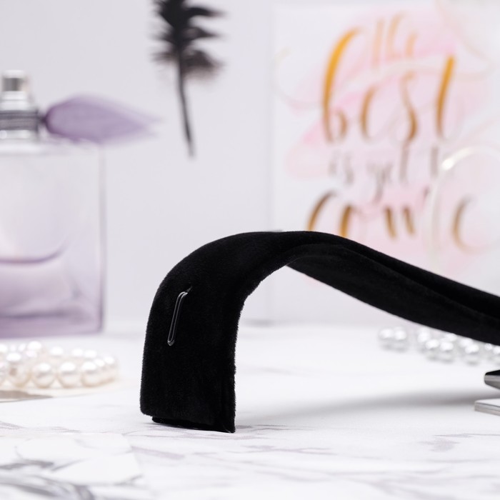 Подставка под браслеты, часы, цепочки, 20*3.5*0.9, горка, цвет чёрный