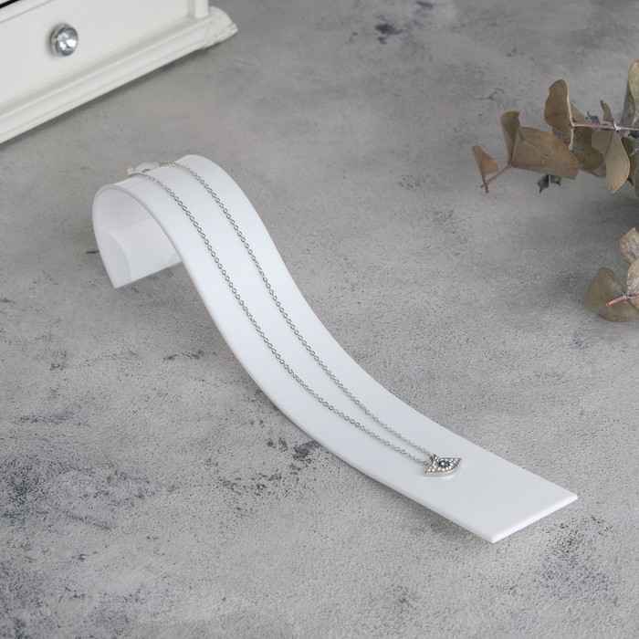 Подставка под браслеты, часы, цепочки, 4*29*5, горка, глянец, цвет белый